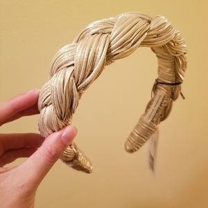 Loeffler Randall Lilac Braided Headband in Platinum - Bridal